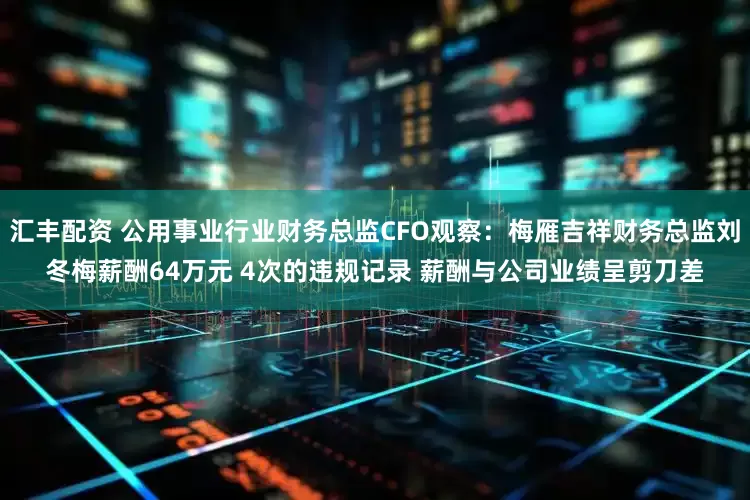 汇丰配资 公用事业行业财务总监CFO观察：梅雁吉祥财务总监刘冬梅薪酬64万元 4次的违规记录 薪酬与公司业绩呈剪刀差
